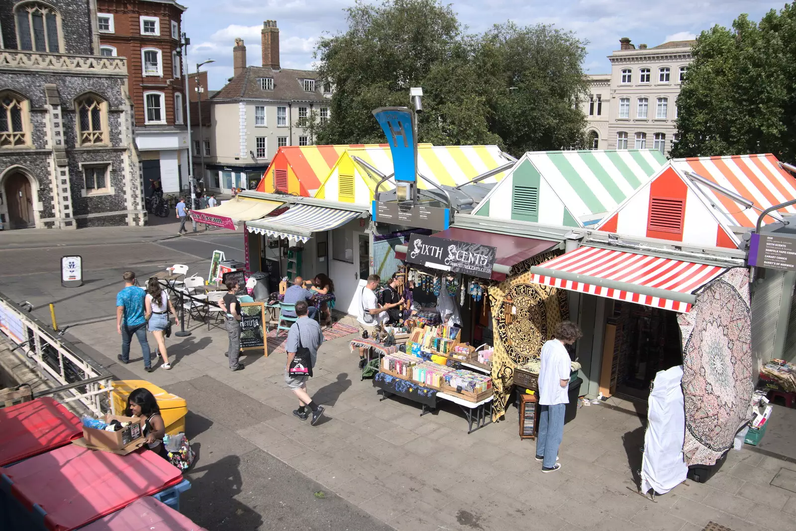 Norwich market, from A July Miscellany, Diss, Eye and Norwich - 23rd July 2022