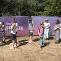 Phil and Harry in the queue for wristbands, A Day at Latitude, Henham Park, Suffolk - 24th July 2022