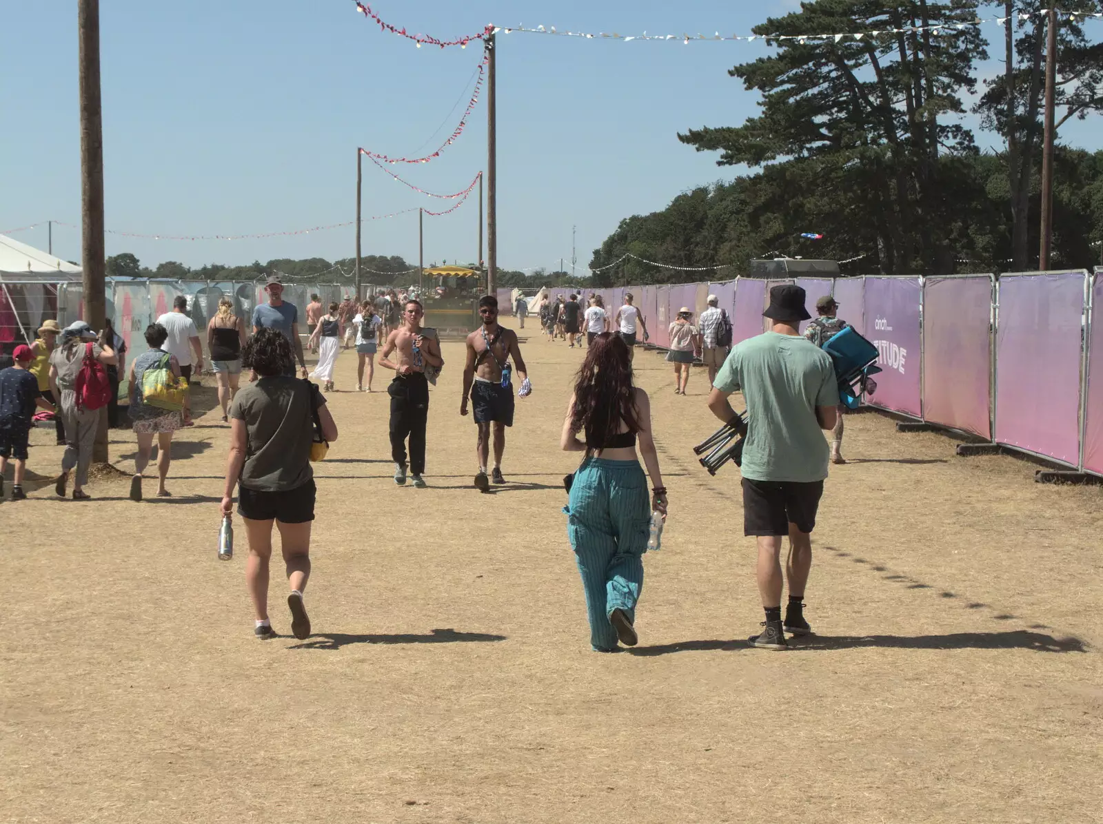 The start of the long trek to the stages, from A Day at Latitude, Henham Park, Suffolk - 24th July 2022