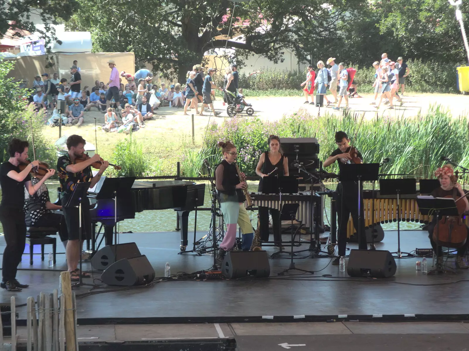 Jess Gillam and band, from A Day at Latitude, Henham Park, Suffolk - 24th July 2022