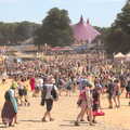 A Day at Latitude, Henham Park, Suffolk - 24th July 2022, Crowds on the parched grass of Latitude