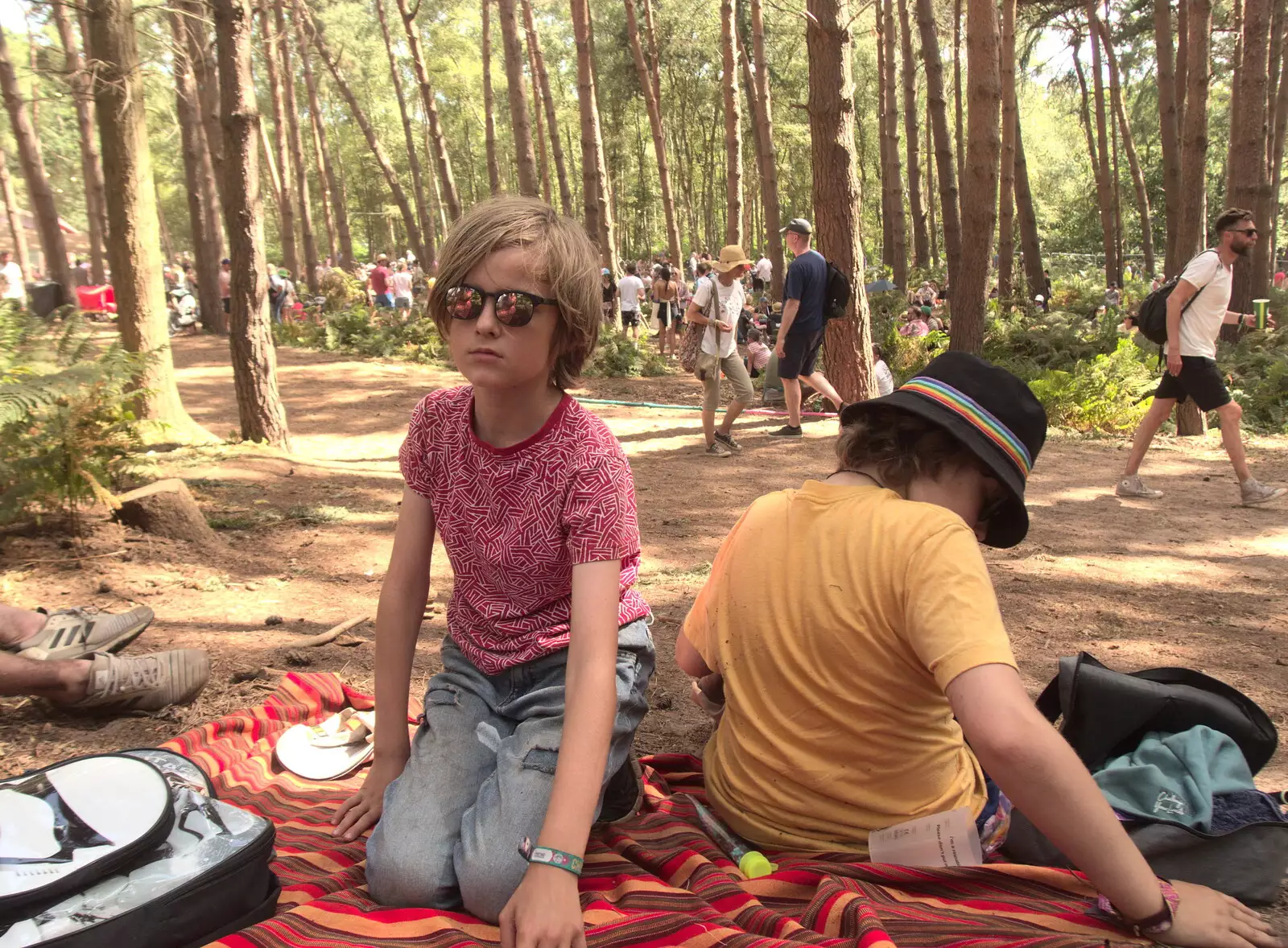 Harry's funky sunglasses, from A Day at Latitude, Henham Park, Suffolk - 24th July 2022