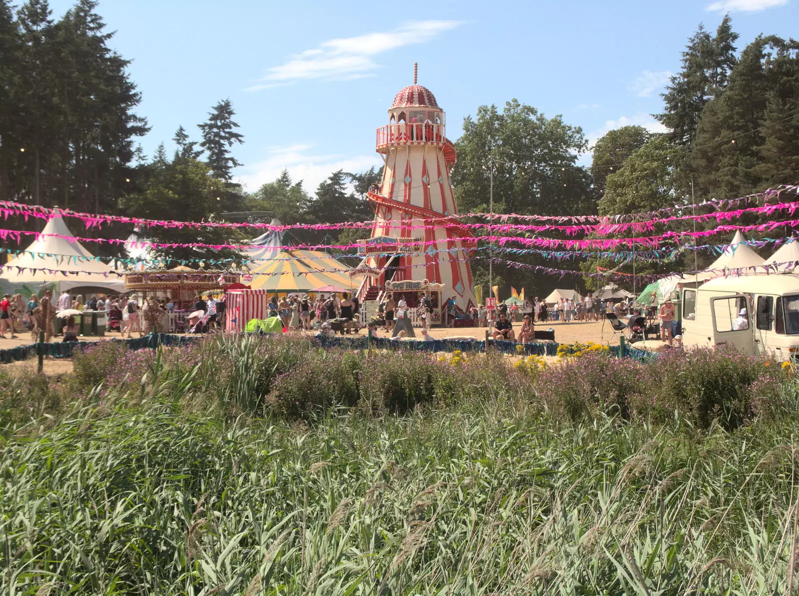 The kids' zone helter-skelter, from A Day at Latitude, Henham Park, Suffolk - 24th July 2022