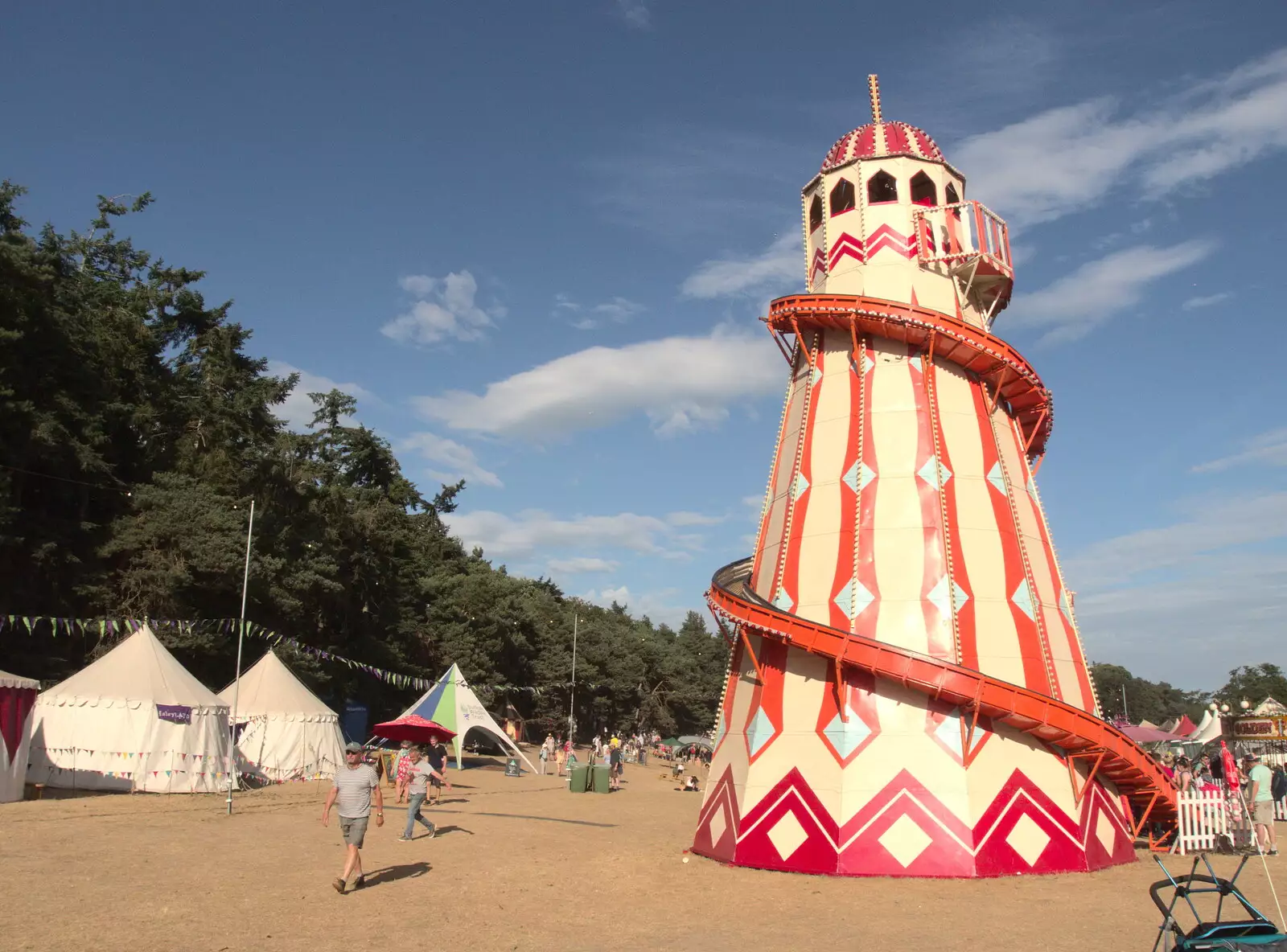 Another view of the Helter Skelter, from A Day at Latitude, Henham Park, Suffolk - 24th July 2022