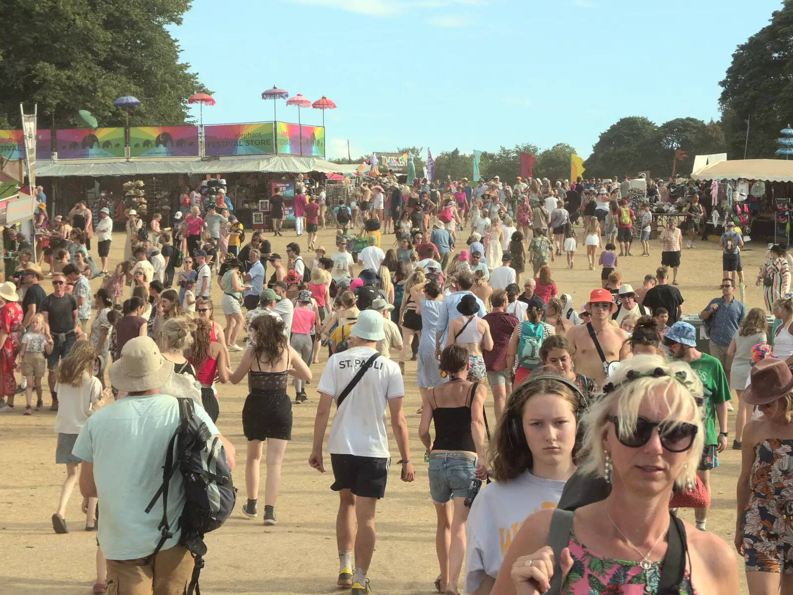 There's an endless stream of people, from A Day at Latitude, Henham Park, Suffolk - 24th July 2022