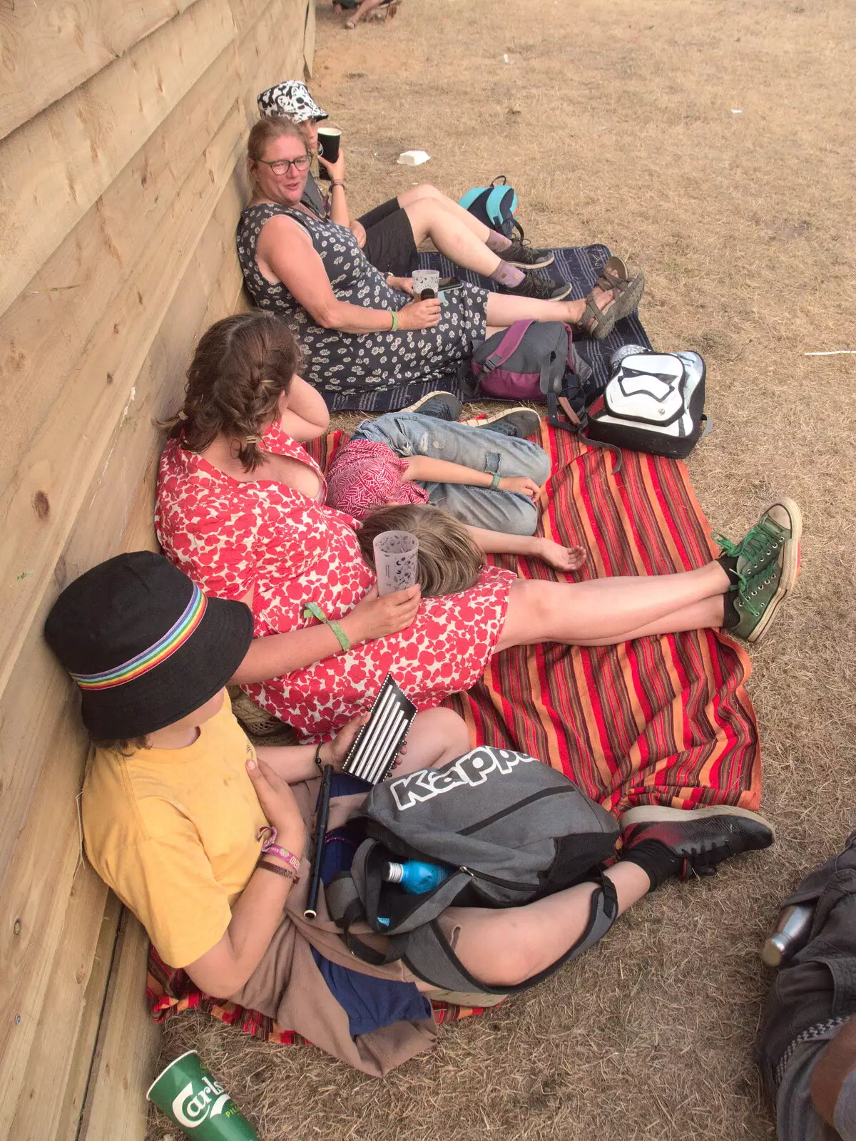 The gang camp outside , from A Day at Latitude, Henham Park, Suffolk - 24th July 2022