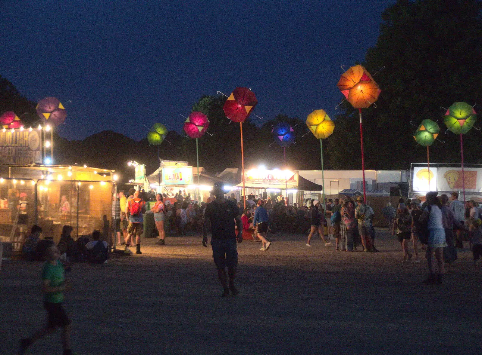 Lights made of umbrellas, from A Day at Latitude, Henham Park, Suffolk - 24th July 2022