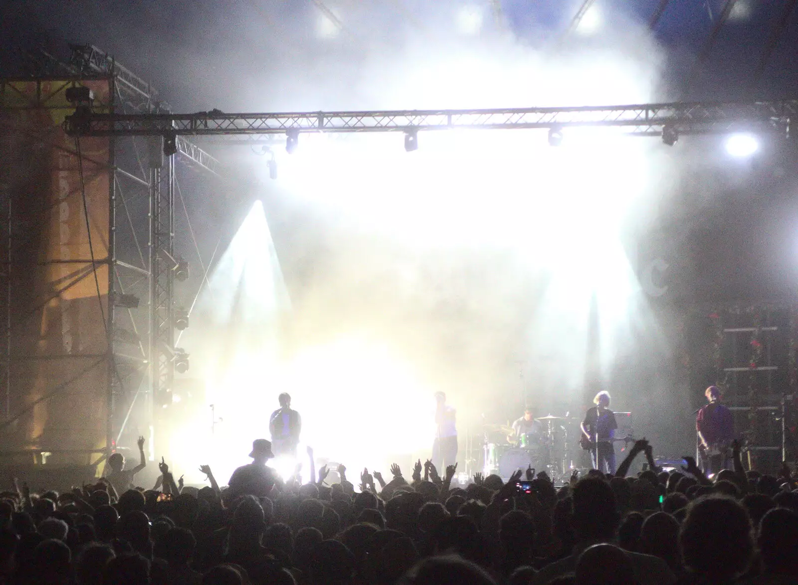 There's an explosion of light for Fontaines DC, from A Day at Latitude, Henham Park, Suffolk - 24th July 2022