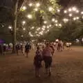 The trees are lit up on the way back to the car park, A Day at Latitude, Henham Park, Suffolk - 24th July 2022