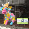 The Eye Piggy Tail Trail and Ipswich Dereliction, Suffolk - 29th July 2022, A bright pastel piglet called Francis
