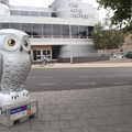 The Eye Piggy Tail Trail and Ipswich Dereliction, Suffolk - 29th July 2022, A grey owl outside the former Odeon Cinema