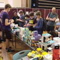 The boys test out some cube merchandise, The World Cube Association Rubik's Competition, St. Andrew's Hall, Norwich - 31st July 2022