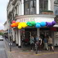 Jarrolds has a load of Pride balloons going on, The World Cube Association Rubik's Competition, St. Andrew's Hall, Norwich - 31st July 2022