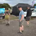 Marc looks back as we head to the beer tent, Little Red Kings at Fly High Festival, Seething Airfield, Norfolk - 5th August 2022