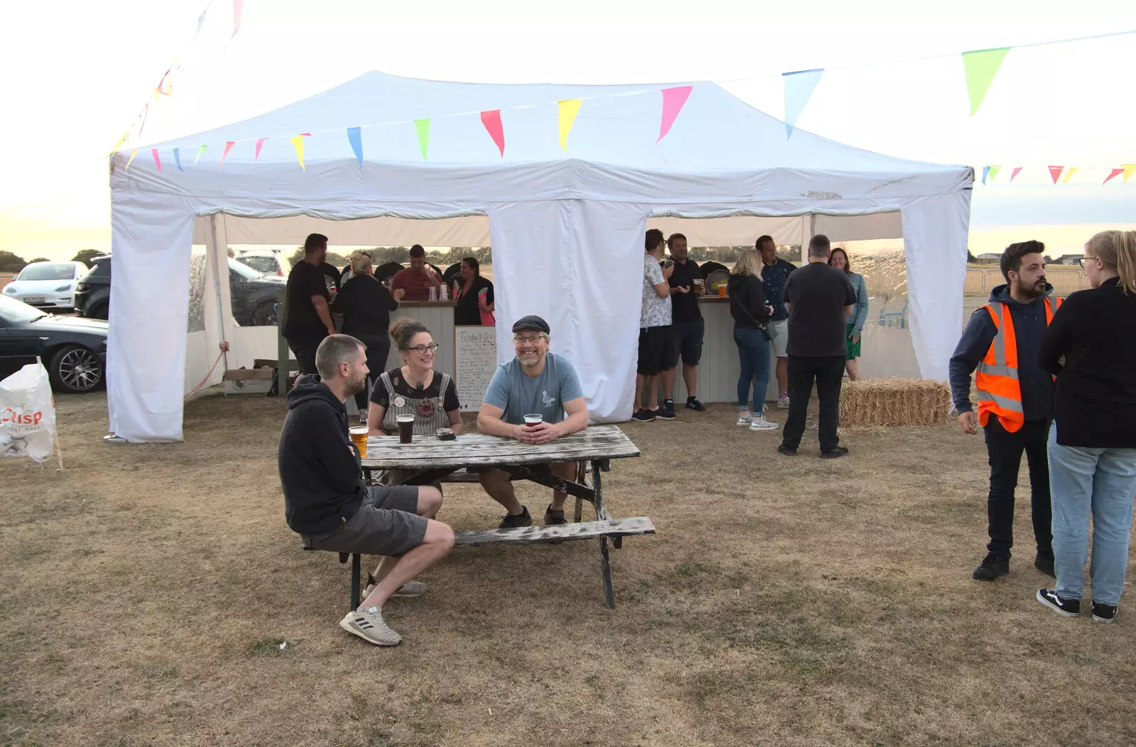 First beer of the night, from Little Red Kings at Fly High Festival, Seething Airfield, Norfolk - 5th August 2022