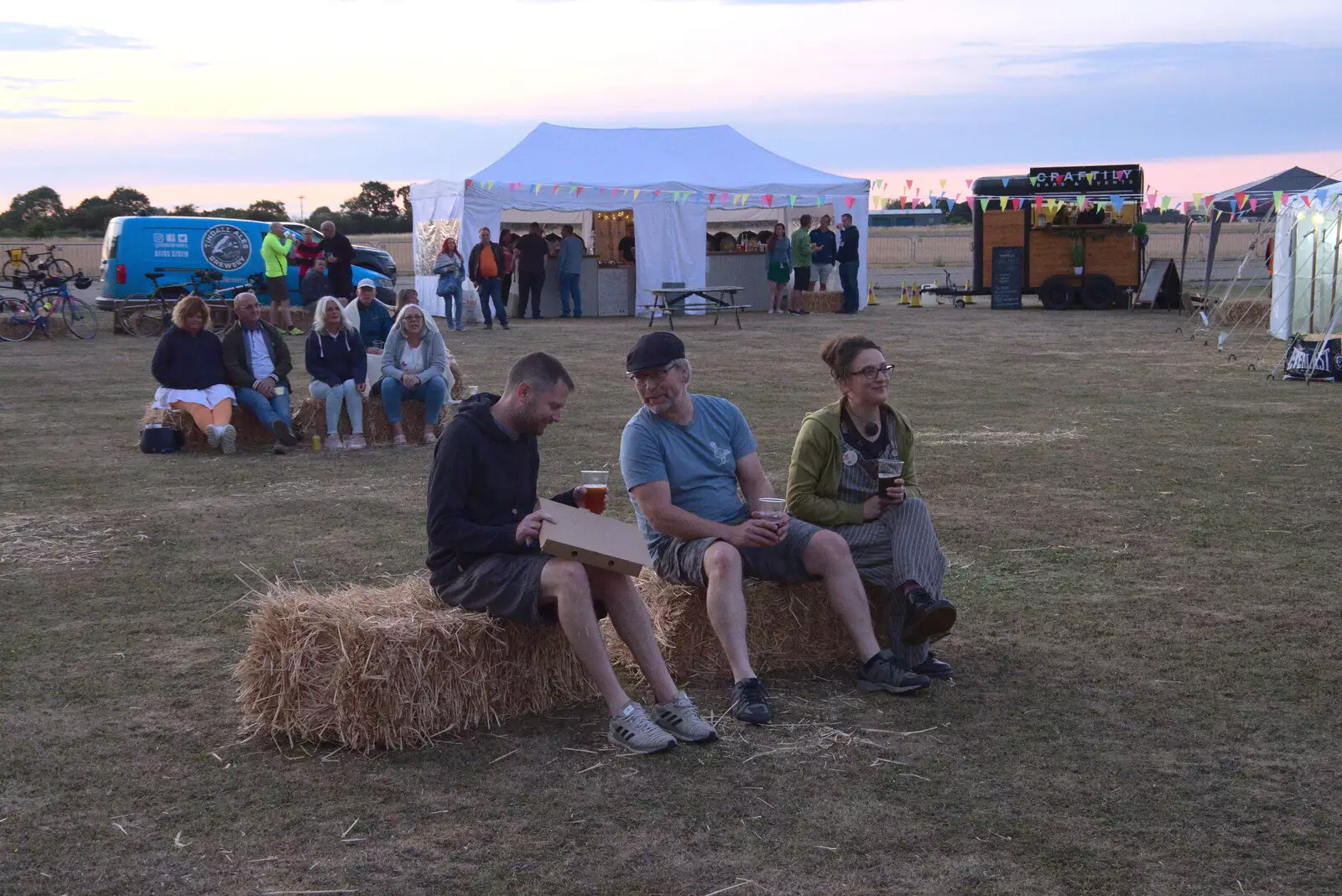 The Boy Phil's got a pizza, from Little Red Kings at Fly High Festival, Seething Airfield, Norfolk - 5th August 2022