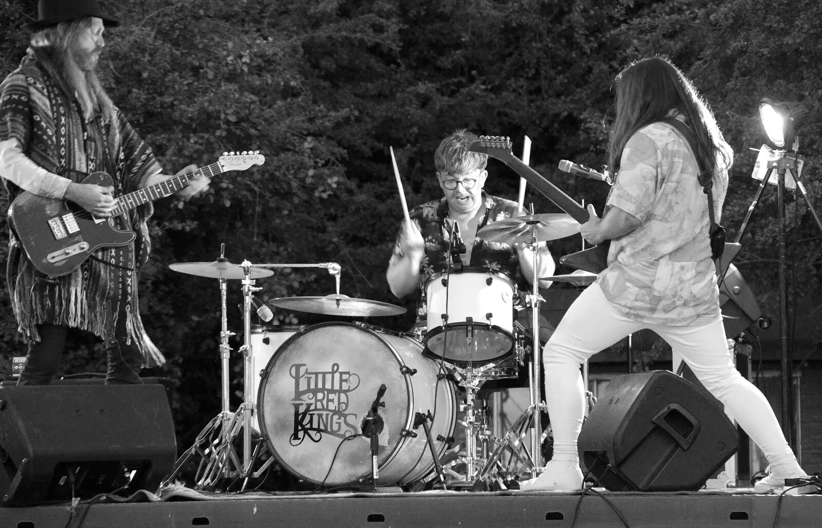 Little Red Kings are in the zone, from Little Red Kings at Fly High Festival, Seething Airfield, Norfolk - 5th August 2022