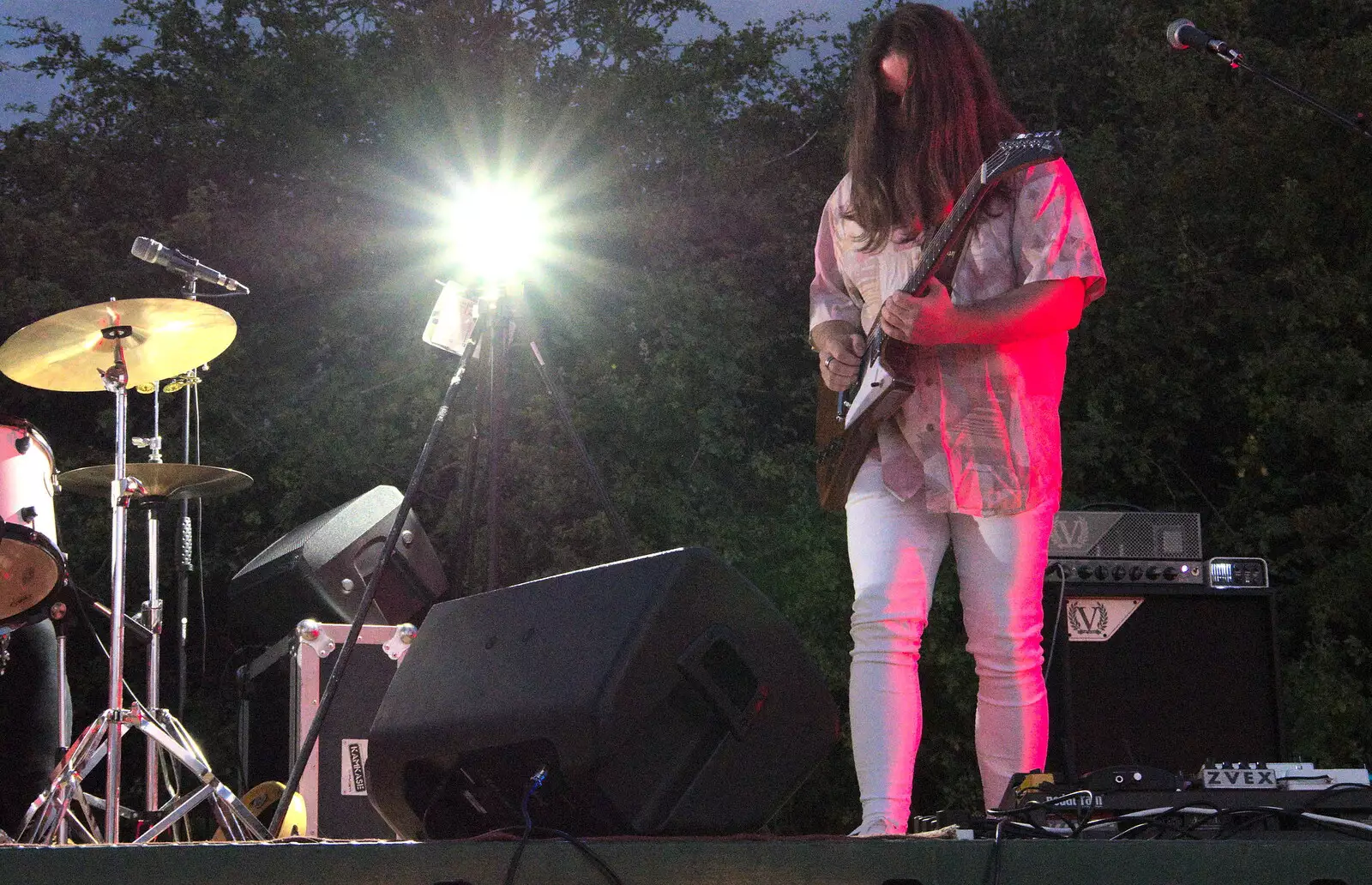 Dougie Archer: hair monster, from Little Red Kings at Fly High Festival, Seething Airfield, Norfolk - 5th August 2022