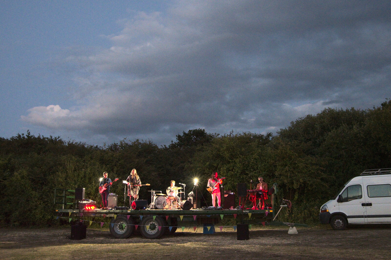 Little Red Kings at Fly High Festival, Seething Airfield, Norfolk - 5th August 2022: Playing in a field to no-one