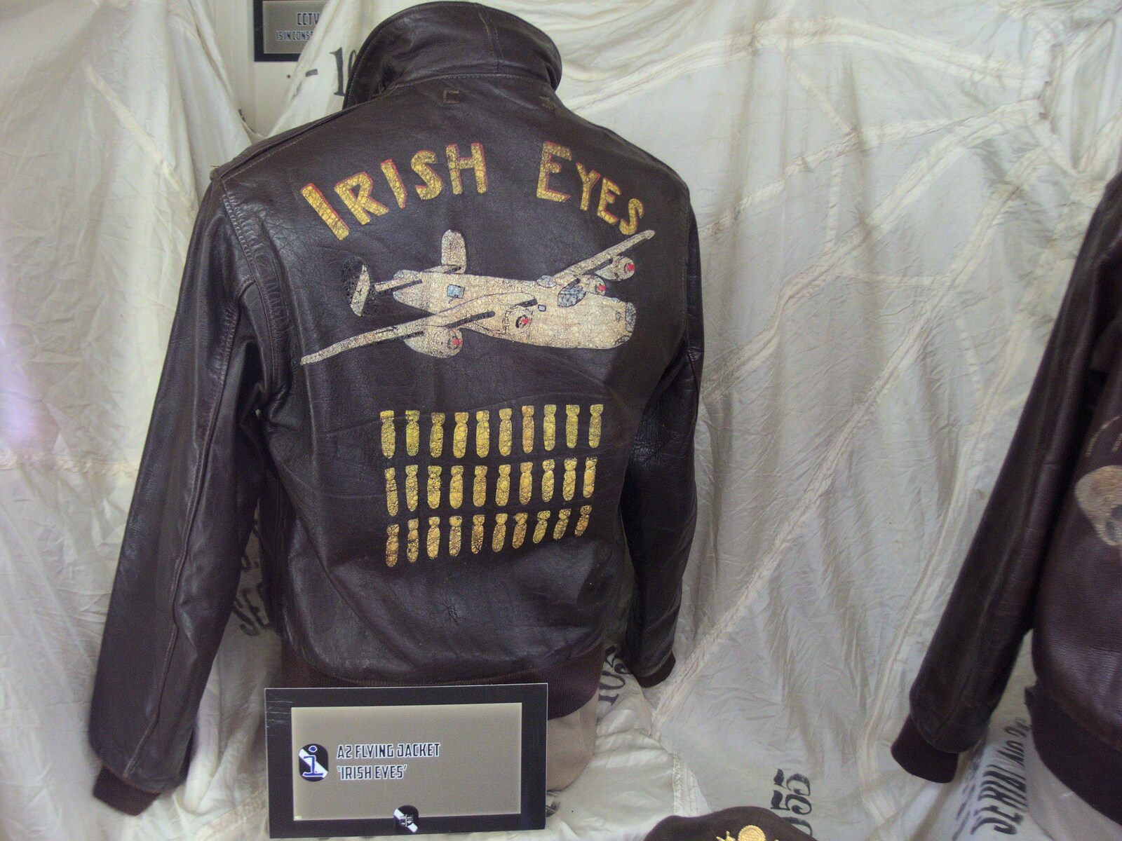 An original A2 flying jacket - Irish Eyes from A Trip to Old Buckenham Airfield, Norfolk - 6th August 2022
