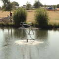 A Trip to Old Buckenham Airfield, Norfolk - 6th August 2022, The campsite's café has a cool bicycle fountain