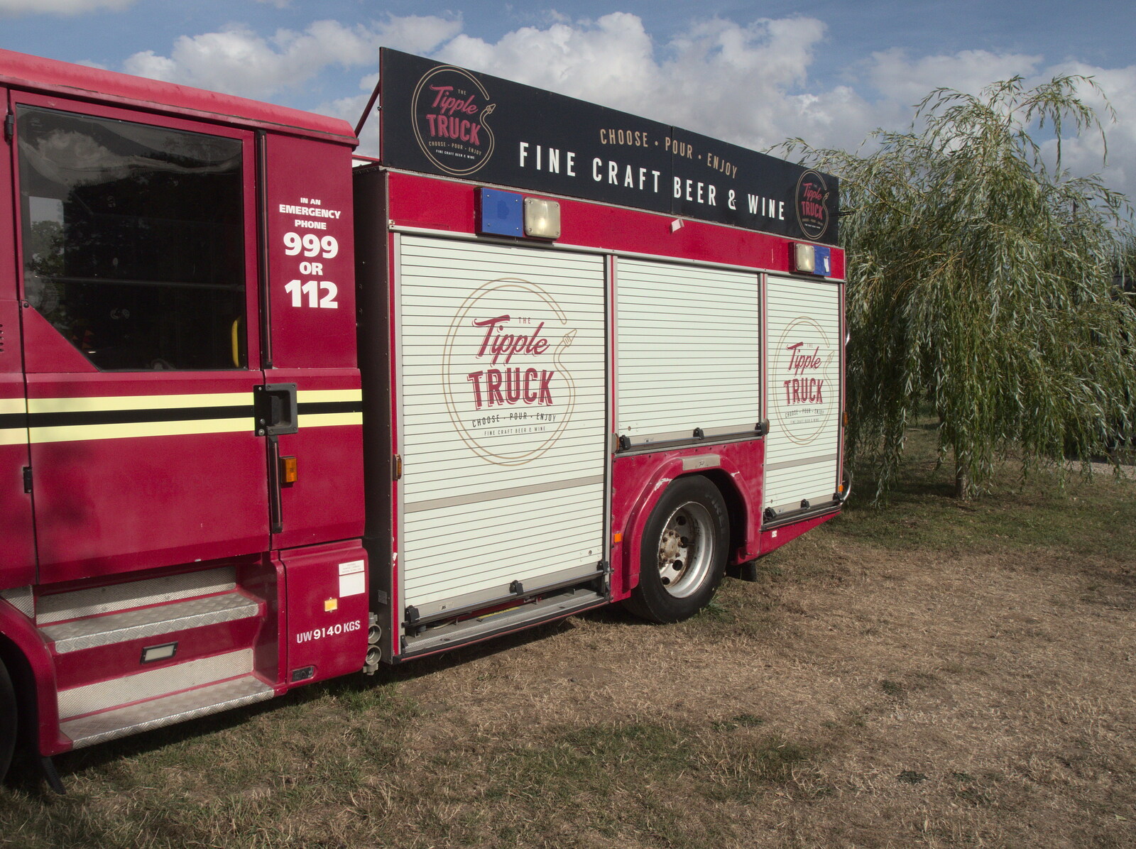 The Tipple Truck - a converted fire engine from A Trip to Old Buckenham Airfield, Norfolk - 6th August 2022