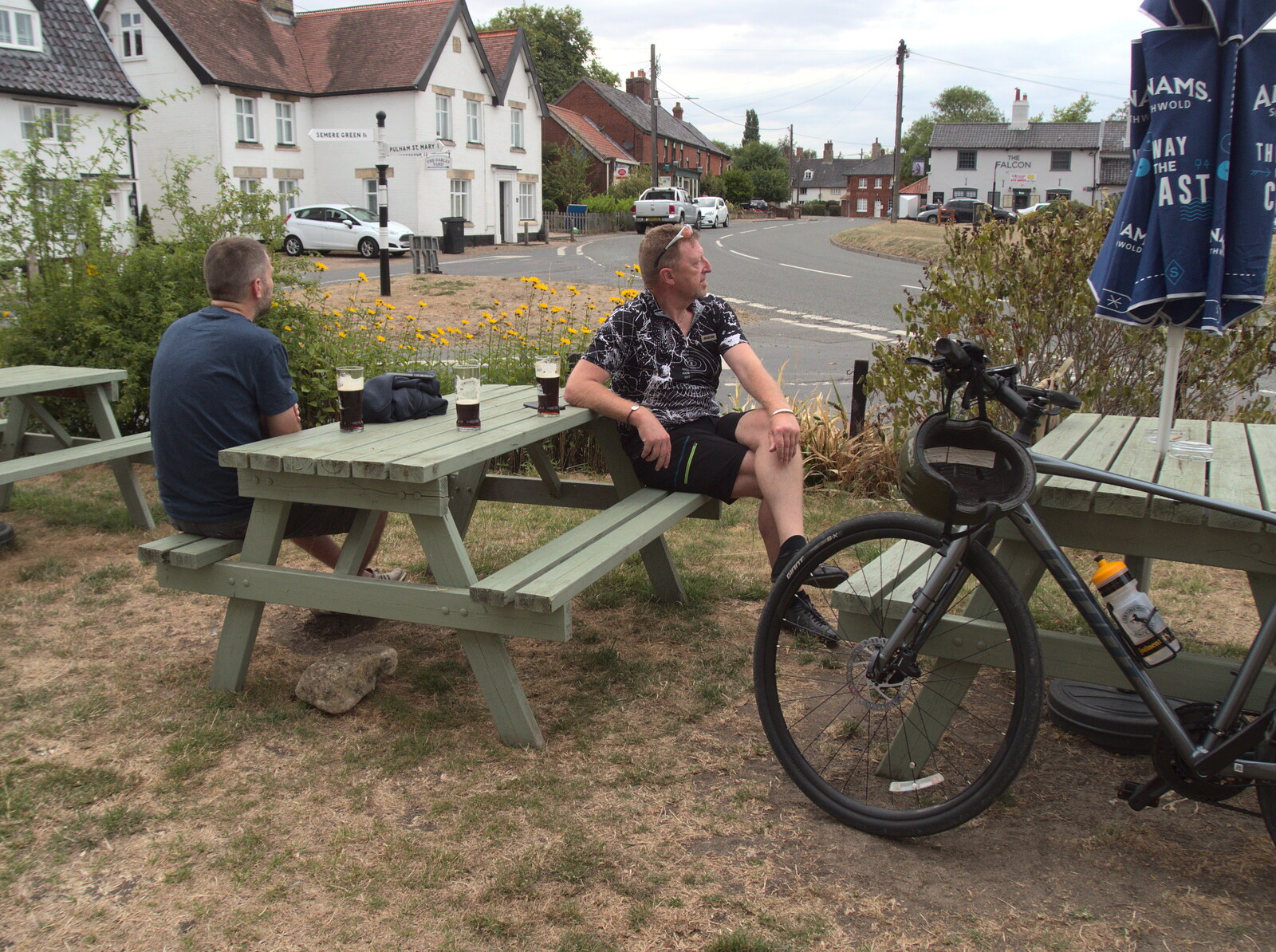Phil, Gaz and Nosher's bike from The BSCC at Pulham and Marc's Birthday at Ampersand Tap, Diss, Norfolk - 6th August 2022