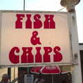 Camping at Forest Park, Cromer, Norfolk - 12th August 2022, A classic 1970s fish and chips sign in East Runton