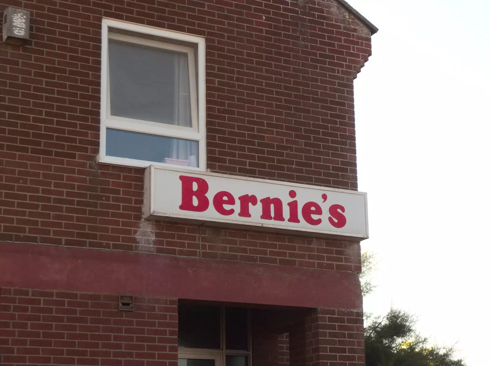 There's another ancient sign for Bernie's, from Camping at Forest Park, Cromer, Norfolk - 12th August 2022