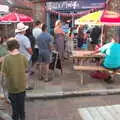 Isobel and Fred queue up at Will's Plaice, Camping at Forest Park, Cromer, Norfolk - 12th August 2022