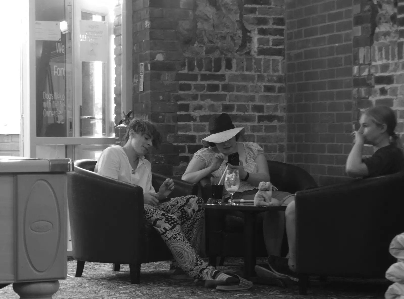 The cool kids around hanging out in a corner, from Camping at Forest Park, Cromer, Norfolk - 12th August 2022