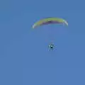 A paraglider floats overhead, Camping at Forest Park, Cromer, Norfolk - 12th August 2022