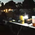 Drinks by the light of a camping lantern, Camping at Forest Park, Cromer, Norfolk - 12th August 2022