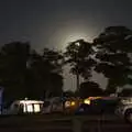 The moon rises over the campsite, Camping at Forest Park, Cromer, Norfolk - 12th August 2022