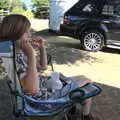 Harr plays his new harmonica, Camping at Forest Park, Cromer, Norfolk - 12th August 2022