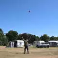 Fred flings the diablo high up in the air, Camping at Forest Park, Cromer, Norfolk - 12th August 2022