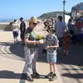 Isobel and Harry by the pier, Camping at Forest Park, Cromer, Norfolk - 12th August 2022