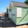 Camping at Forest Park, Cromer, Norfolk - 12th August 2022, Wonky beach huts on the seafront