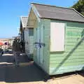 Wonky beach huts on the seafront, Camping at Forest Park, Cromer, Norfolk - 12th August 2022