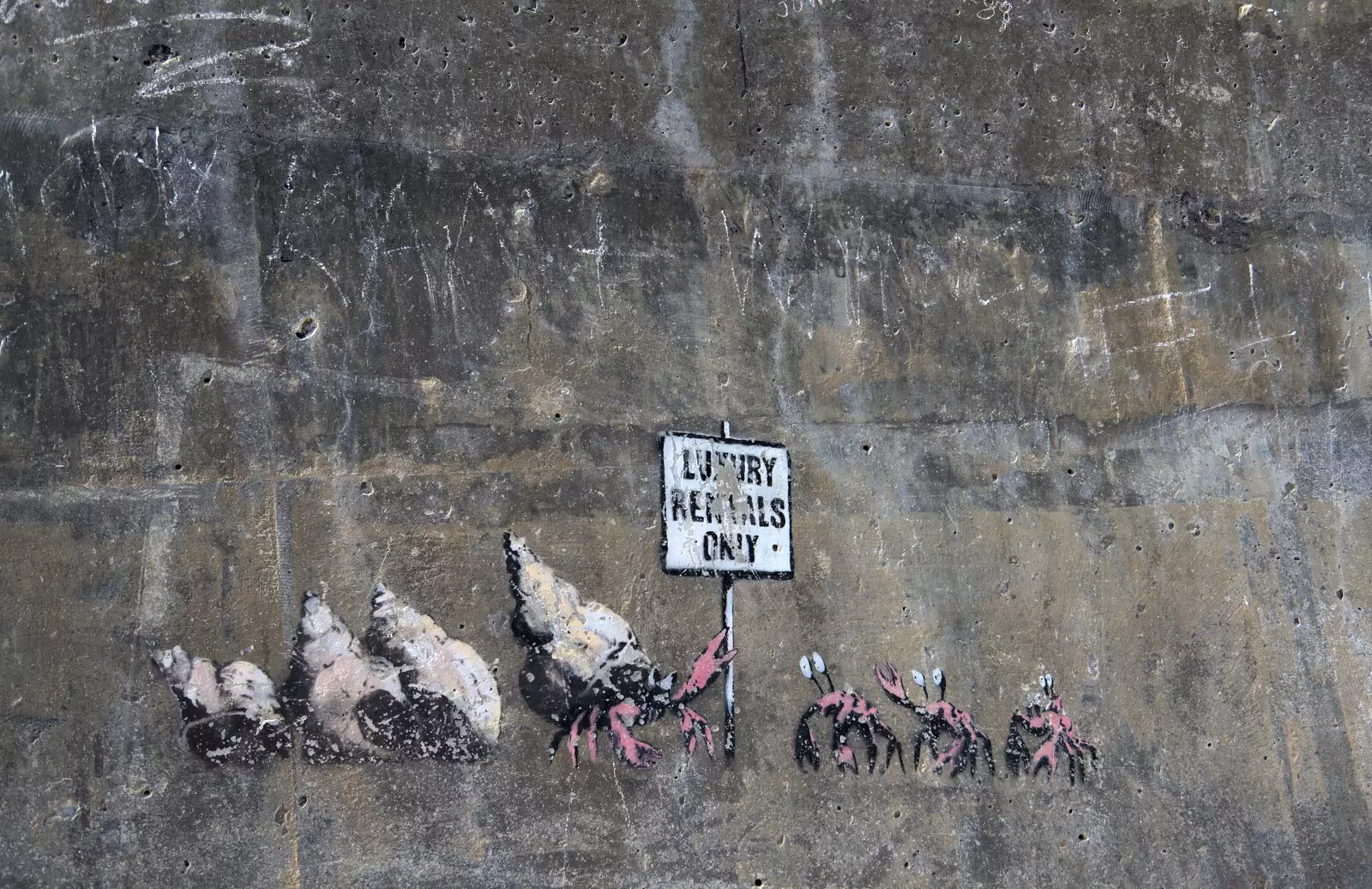 We visit some actual Banksy graffiti, from Camping at Forest Park, Cromer, Norfolk - 12th August 2022