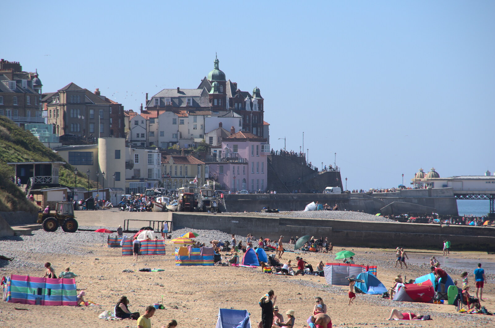 Cromer from the eastern beach from Camping at Forest Park, Cromer, Norfolk - 12th August 2022