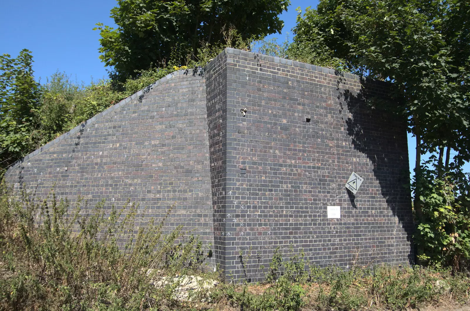 The remains of a railway bridge at Overstrand, from Camping at Forest Park, Cromer, Norfolk - 12th August 2022