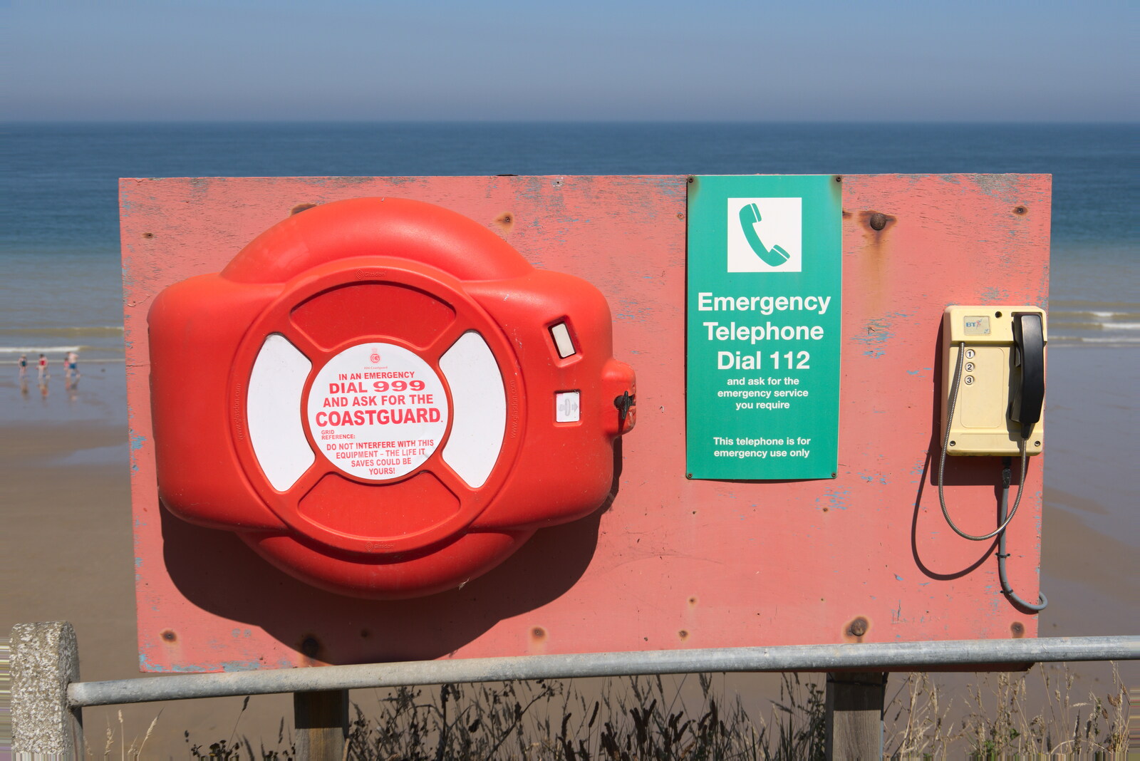 A lifeguard post with a three-button telephone from Camping at Forest Park, Cromer, Norfolk - 12th August 2022