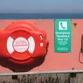 A lifeguard post with a three-button telephone, Camping at Forest Park, Cromer, Norfolk - 12th August 2022