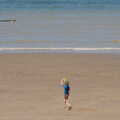 Camping at Forest Park, Cromer, Norfolk - 12th August 2022, Harry flings his boomerang around on the beach