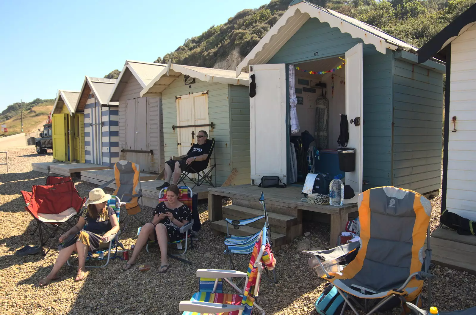 Life with a beach hut, from Camping at Forest Park, Cromer, Norfolk - 12th August 2022