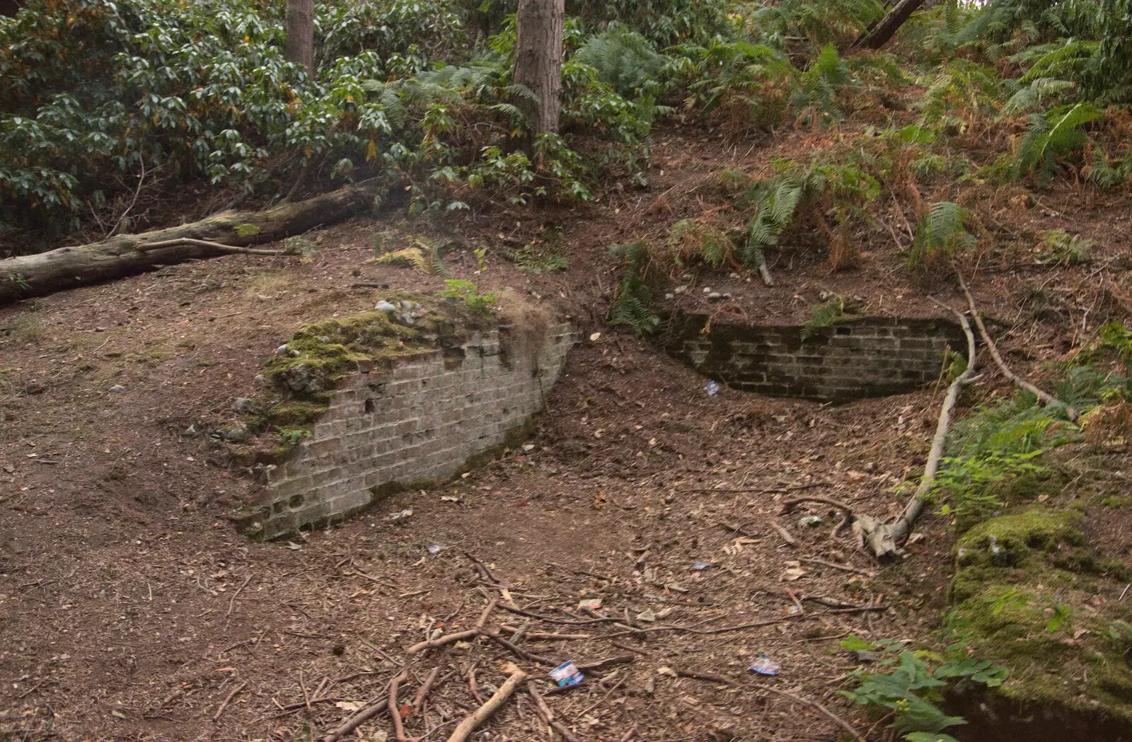 Curious brick remains in the Forest Park woods, from Camping at Forest Park, Cromer, Norfolk - 12th August 2022