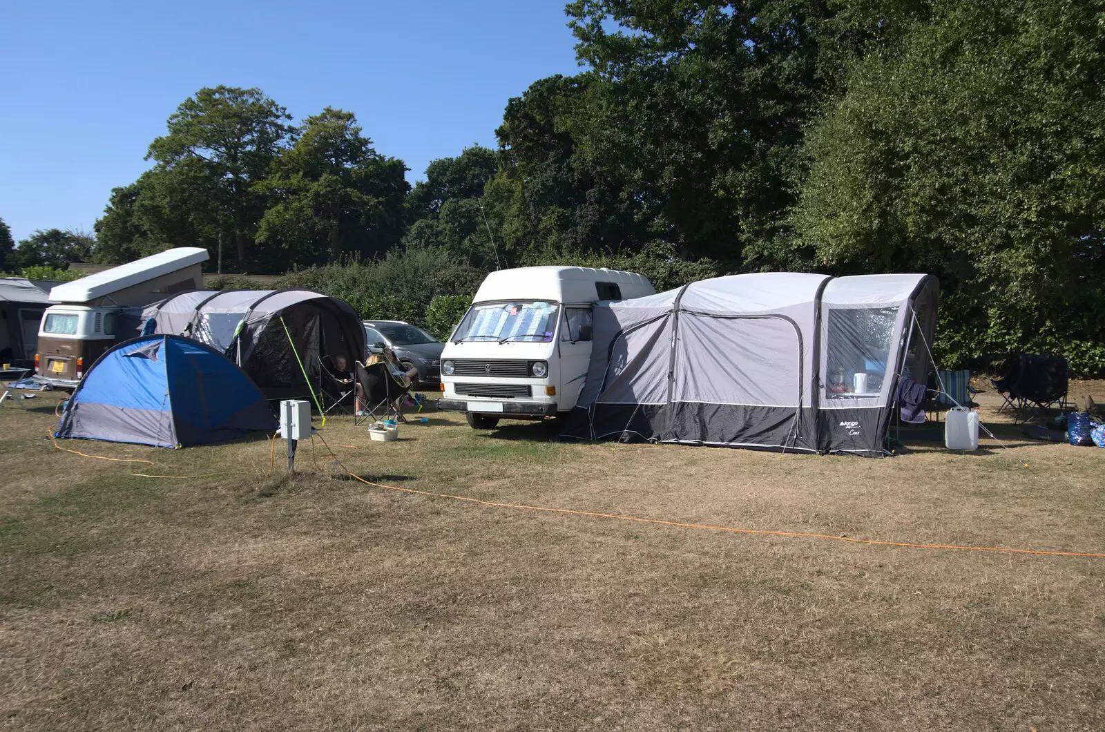 The campervan in its spot, from Camping at Forest Park, Cromer, Norfolk - 12th August 2022