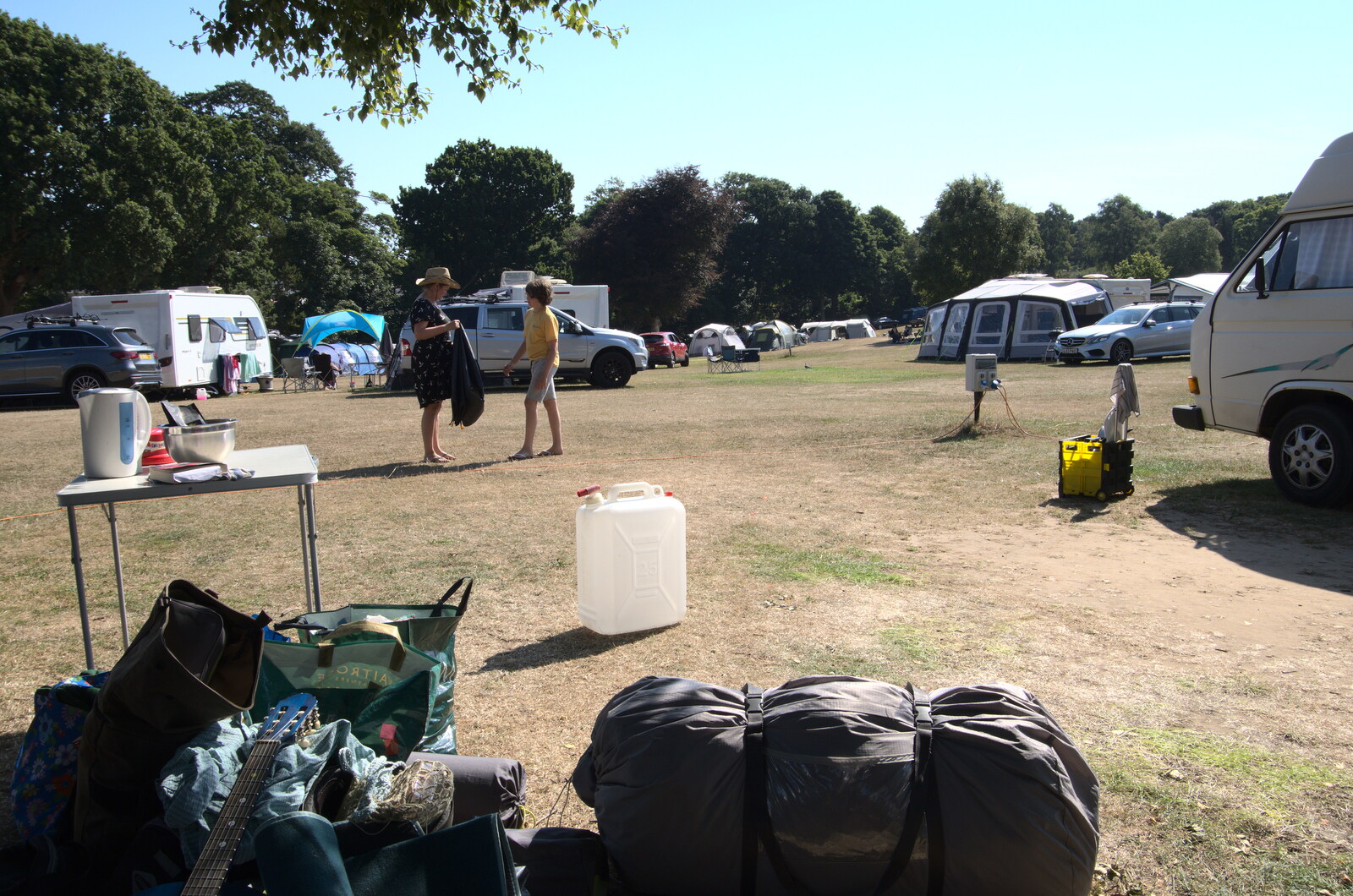 We pack up the awning from Camping at Forest Park, Cromer, Norfolk - 12th August 2022