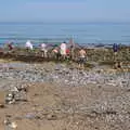 Fred explores rock pools at West Runton, Camping at Forest Park, Cromer, Norfolk - 12th August 2022